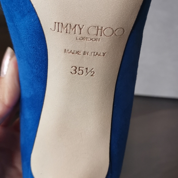Jimmy Choo Romy 85 Electric Blue - Picture 7 of 10